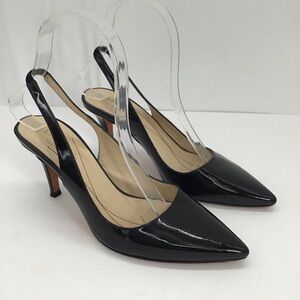 Kate Spade Patent Leather Pointed Toe Slingback Heel Career Classic Size 6 B